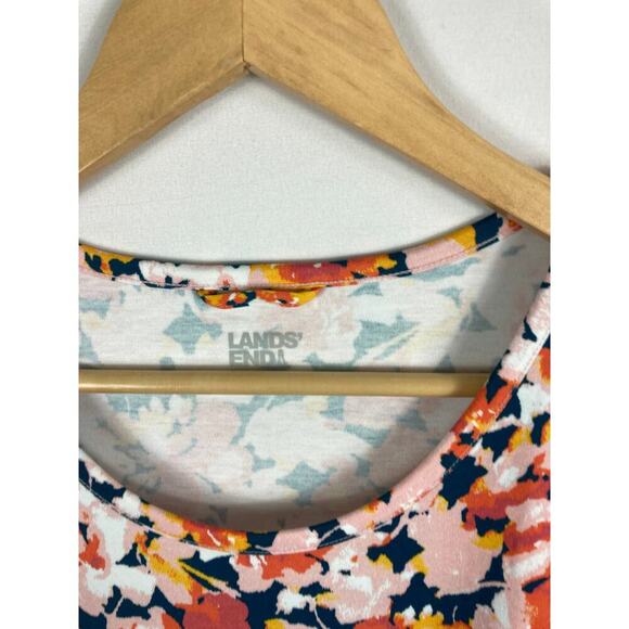 Lands End Floral Print Long Sleeve Dress Size 1X - Picture 3 of 6